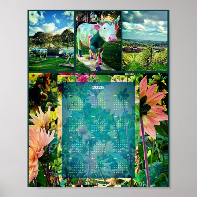 Póster Calendario de pared Viñedo 2026 (Frente)