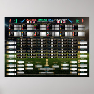 Póster Calendario de partidos del Campeonato Mundial de F