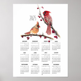 Póster Calendario de Poster de Invierno de Pareja de Card