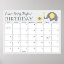 Calendario de predicción de cumpleaños de bebé ele