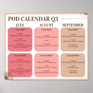 Póster Calendario de promoción de POD Poster del tercer t