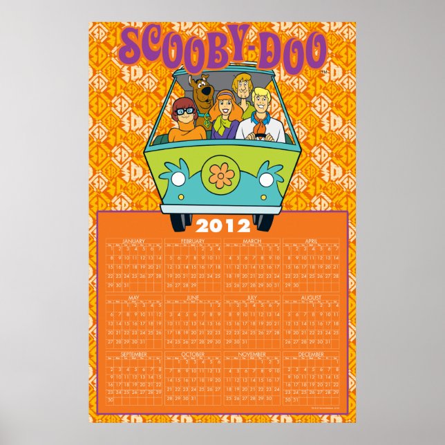 Póster Calendario de Scooby-Doo La Máquina del Misterio 2 (Frente)