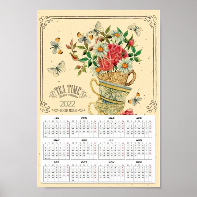 Póster Calendario de té 2022 (Frente)