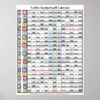 Calendario de Tzolkin Tonalpohualli (sin clave)