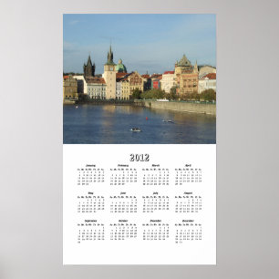 Póster Calendario de una página de Praga 2012