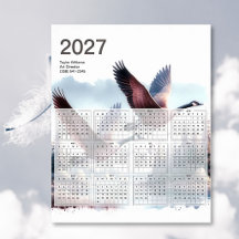 Calendario de vida silvestre de gansos canadienses