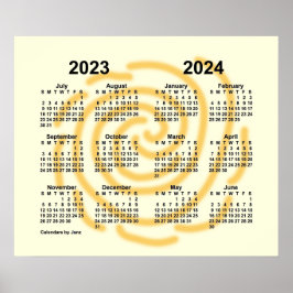 Póster Calendario del año escolar 2023-2024 Días Soleados