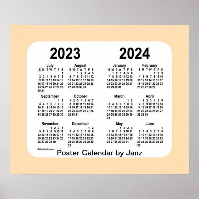 Póster Calendario del año escolar de trigo 2023-2024, de  (Frente)