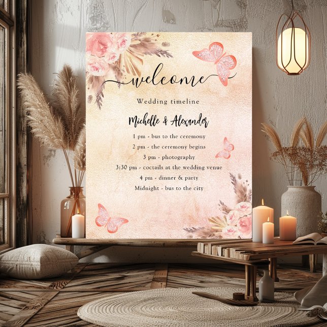 Póster Calendario del programa de bodas florales de pampa (Subido por el creador)