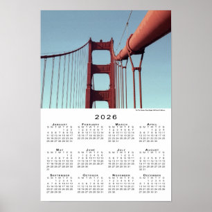 Póster Calendario del puente Golden Gate San Francisco 20