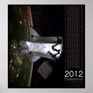 Póster Calendario del transbordador espacial Endeavour 20