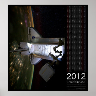 Póster Calendario del transbordador espacial Endeavour 20