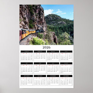 Póster Calendario del tren de montaña Durango Colorado 20
