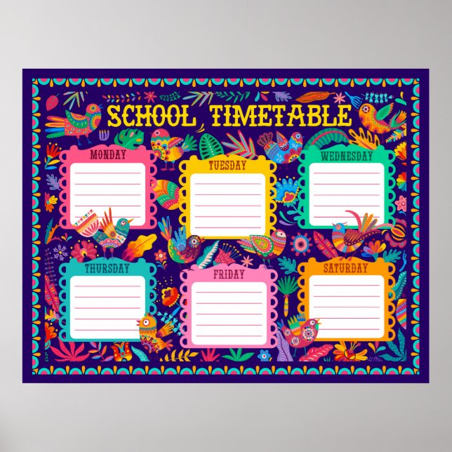 Póster Calendario escolar (Frente)