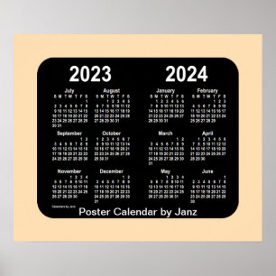 Póster Calendario escolar 2023-2024 de Wheat Neon School,