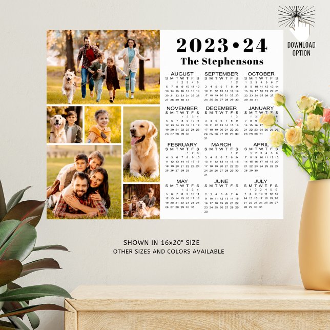 Póster Calendario escolar 2023-24 6 fotos personalizadas (Subido por el creador)