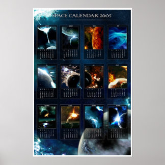 Póster Calendario espacial 2005