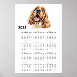 Póster Calendario Español 2025