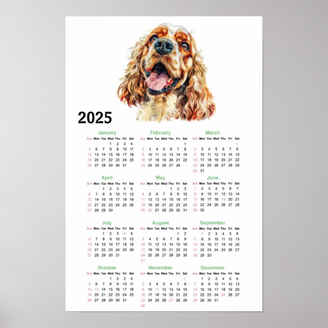 Póster Calendario Español 2025 (Frente)