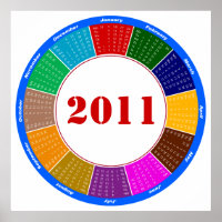 Calendario estiloso de Circular 2011