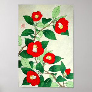 Póster Calendario floral de flores de Japón de Kawarazaki