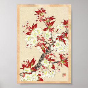 Póster Calendario floral Kawarazaki Shodo de Japón