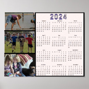 Póster Calendario fotográfico 2024 Modern Minimal 3