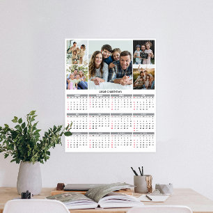 Póster Calendario fotográfico de la familia de Personaliz