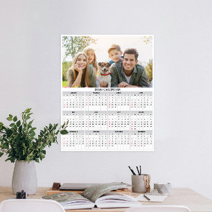 Póster Calendario fotográfico personalizado de 2026