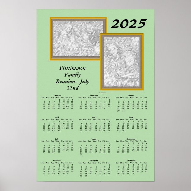 Póster Calendario - Fotos de Reunión x 2 - 2025 (Frente)