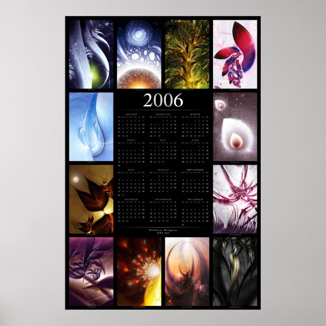 Póster Calendario fractal 2006 (Frente)