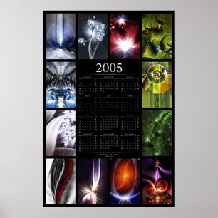 Póster Calendario fractal de 2005