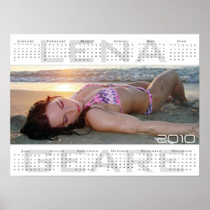 Póster Calendario grande de Lena geare 2010