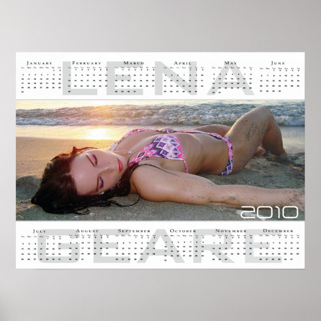 Póster Calendario grande de Lena geare 2010 (Frente)