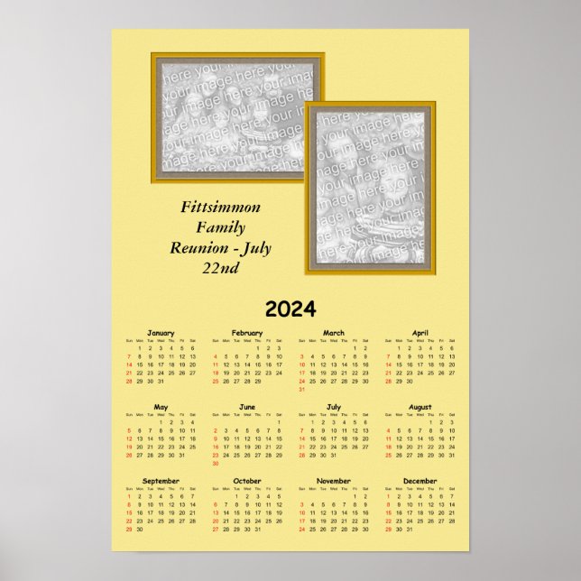 Póster Calendario - Imágenes de la Reunión x 2 - 2024 (Frente)