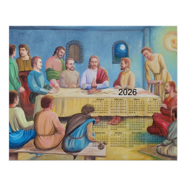 Póster Calendario La Última Cena 2026 (Anverso)