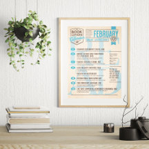 Calendario Literario Cartel de Febrero