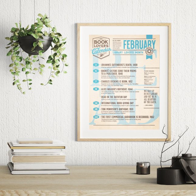 Póster Calendario literario de febrero Poster (Subido por el creador)