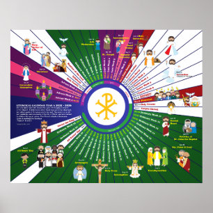 Póster Calendario Litúrgico de Santos Felices 2026 Año A