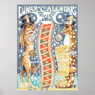 Póster Calendario Lunar 2015