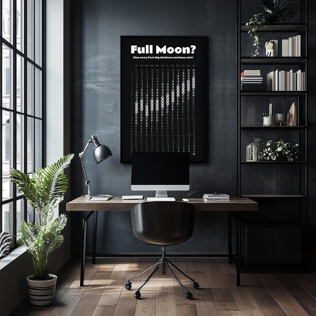 Póster Calendario lunar para programar decisiones (Perfect for business)