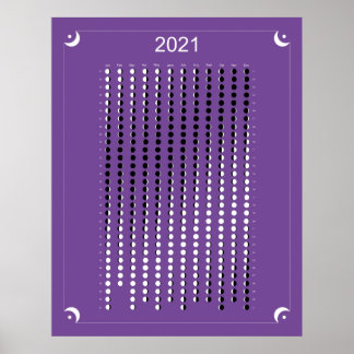 Póster Calendario Lunar Purpura 2021