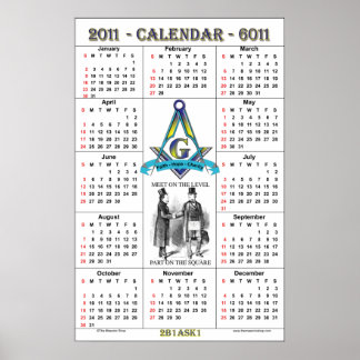 Póster Calendario Masónico 2011