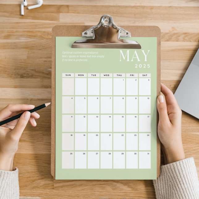 Póster Calendario Mensual de 2025 | Mayo (Subido por el creador)