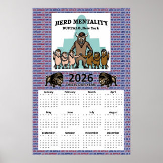 Póster Calendario Mentalidad de Manada 2026 (18 x 27)