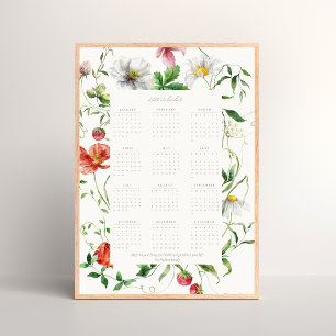 Póster Calendario Motivacional de Año Completo 2024