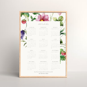 Póster Calendario Motivacional de Año Completo 2024