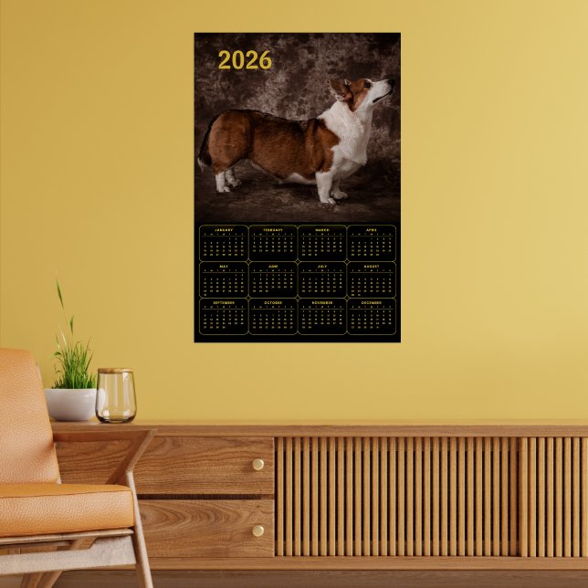 Póster Calendario mural Corgi 2026 (Salón 2)