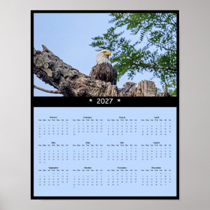Póster Calendario mural de águila calva 2027 - Espíritu e