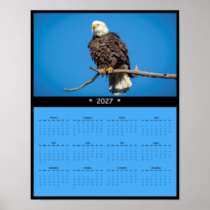 Póster Calendario mural de águila calva 2027 - Mirada pen